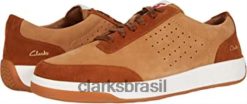 Clarks homens tênis masculino hero air lace tan combi clarks RJZRN1374 combinação bronzeada