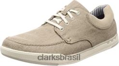 Clarks homens tênis masculino step isle lace derbys clarks bege areia RJZRN2439 tela de areia bege