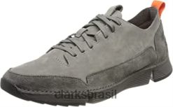 Clarks homens tênis tri spark masculino cinza combi clarks RJZRN1259 combinação cinza