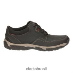 Clarks homens walbeck edge clarks couro preto RJZRN4503 couro preto