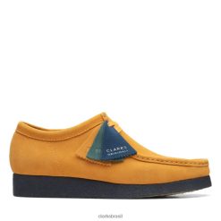 Clarks homens wallabee amarelo/azul RJZRN6637 amarelo azul