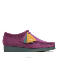 Clarks homens wallabee clark roxo/verde RJZRN3599 verde púrpura