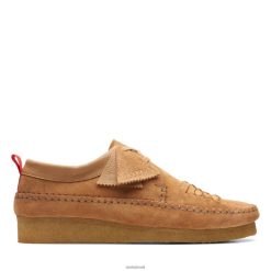 Clarks homens weaver trama clarks de camurça bronzeado claro RJZRN3742 camurça bege claro
