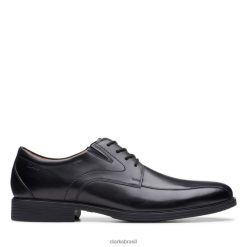 Clarks homens whiddon pace couro preto clarks couro preto RJZRN6733 couro preto
