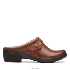 Clarks mulheres angie mist couro bronzeado escuro clarks couro bronzeado escuro RJZRN6023 couro castanho escuro