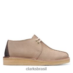 Clarks mulheres areia camurça clarks desert trek RJZRN3955 camurça de areia