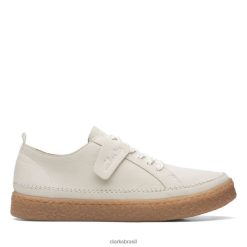 Clarks mulheres Barleigh Lace Couro Branco Clarks Couro Branco RJZRN5990 couro branco