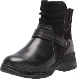 Clarks mulheres bota aveleigh feminina clarks couro preto RJZRN2861 couro preto
