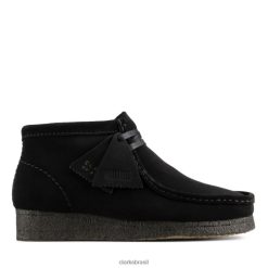 Clarks mulheres bota clarks camurça preta wallabee camurça preta RJZRN6177 Camurça preta