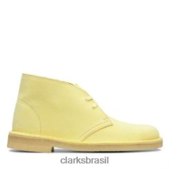 Clarks mulheres bota clarks desert amarela pálida RJZRN4251 amarelo claro