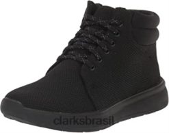 Clarks mulheres Bota Clarks Feminina Preta com Gravata Ezera RJZRN2275 malha preta