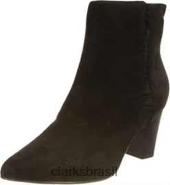 Clarks mulheres bota clarks feminina preta com zíper RJZRN897