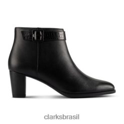 Clarks mulheres bota clarks kayl60 couro preto RJZRN4210 couro preto