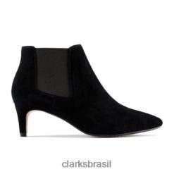 Clarks mulheres bota clarks laina 55 2 de camurça preta RJZRN4224 Camurça preta