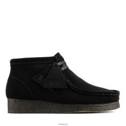 Clarks mulheres bota clarks wallabee preta em camurça RJZRN3016 Camurça preta
