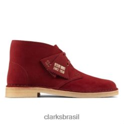Clarks mulheres bota desert cereja camurça clarks RJZRN4174 camurça cereja