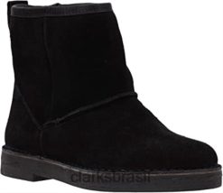 Clarks mulheres bota feminina clarks camurça preta RJZRN2697 Camurça preta