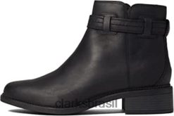 Clarks mulheres bota feminina clarks maye easy em couro preto RJZRN1875 couro preto