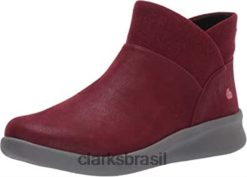 Clarks mulheres bota feminina clarks nobuck sintética marrom sillian 20 dusk RJZRN2475 nobuck sintético marrom