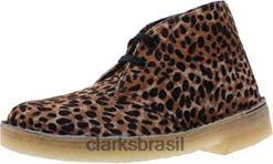 Clarks mulheres bota leopardo prt po ny clarks feminina chukka RJZRN659 pônei leopardo prt
