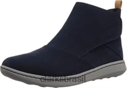 Clarks mulheres bota step move up feminina clarks azul marinho sintético RJZRN1973 marinho sintético