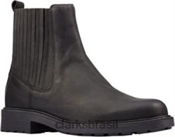 Clarks mulheres botas chelsea femininas de couro preto médio orinoco2 clarks couro preto RJZRN375 couro preto