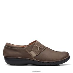 Clarks mulheres brown un loop ave brown clarks RJZRN6132 marrom