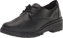 Clarks mulheres calla ruby ​​oxford feminino couro preto clarks RJZRN2014 couro preto