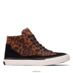 Clarks mulheres camurça leopardo clarks aceley zip hi camurça leopardo RJZRN5352 camurça leopardo