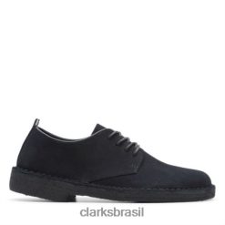 Clarks mulheres camurça preta clarks desert londres RJZRN3992 Camurça preta