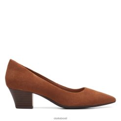 Clarks mulheres camurça tan escuro teresa step camurça tan escuro clarks RJZRN6236 camurça marrom escuro