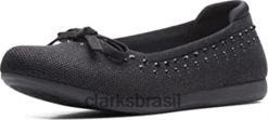 Clarks mulheres carly esperança plana clarks femininas negras RJZRN748 preto