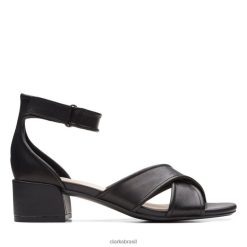 Clarks mulheres caroleigh rise clark couro preto RJZRN3239 couro preto