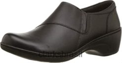 Clarks mulheres channing fiona loafer clarks feminino couro preto RJZRN1423 couro preto