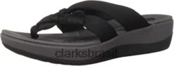 Clarks mulheres chinelo arla jane clarks feminino preto RJZRN725 preto
