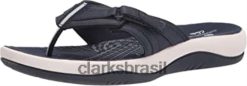 Clarks mulheres chinelo sunmaze wave feminino clarks marinho RJZRN1662 marinha