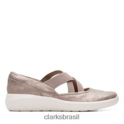 Clarks mulheres cinza metálico kayleigh cove clarks RJZRN3964 cinza metálico