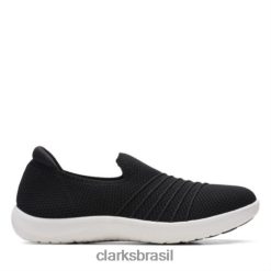 Clarks mulheres clarks adella step preto tricotado RJZRN3872 malha preta