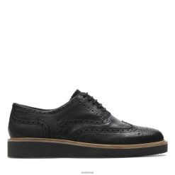 Clarks mulheres clarks baille brogue couro preto RJZRN3370 couro preto