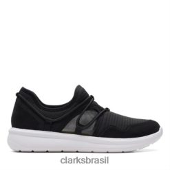 Clarks mulheres Clarks Black Combi Ezera Skip RJZRN3977 combinação preta