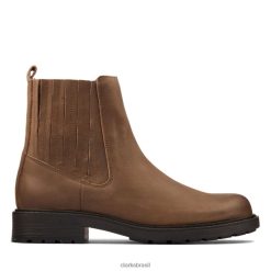 Clarks mulheres clarks brown rapé orinoco2 mid brown rapé RJZRN6209 rapé marrom