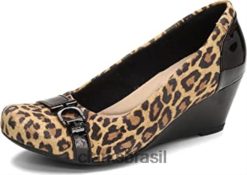 Clarks mulheres Clarks camurça tan leopardo feminino flores papoula bombas RJZRN619 camurça leopardo bege