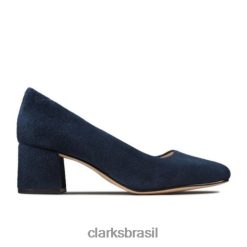 Clarks mulheres clarks camurça transparente rosa RJZRN4020 camurça azul marinho