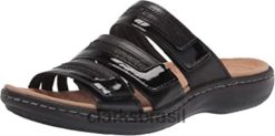 Clarks mulheres Clarks combi de couro sintético preto laurieann mara sandália plana feminina RJZRN2008 combinação sintética de couro preto