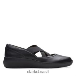 Clarks mulheres Clarks Combi Preto Kayleigh Cove RJZRN3979 combinação preta