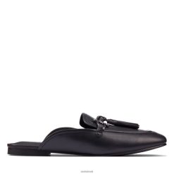 Clarks mulheres Clarks couro preto puro 2 guarnição RJZRN3313 couro preto