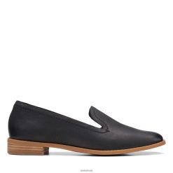 Clarks mulheres clarks de couro preto RJZRN3059 couro preto
