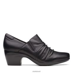 Clarks mulheres clarks emily cove couro preto couro preto RJZRN6354 couro preto