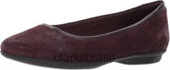 Clarks mulheres Clarks Gracelmara Flat Berinjela Feminina RJZRN1318 beringela