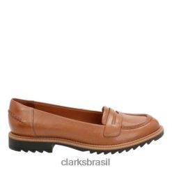 Clarks mulheres Clarks Griff Milly Tan Couro RJZRN3874 couro bronzeado